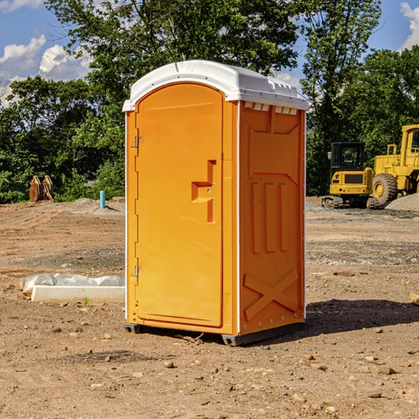 how often are the porta potties cleaned and serviced during a rental period in Umpqua Oregon